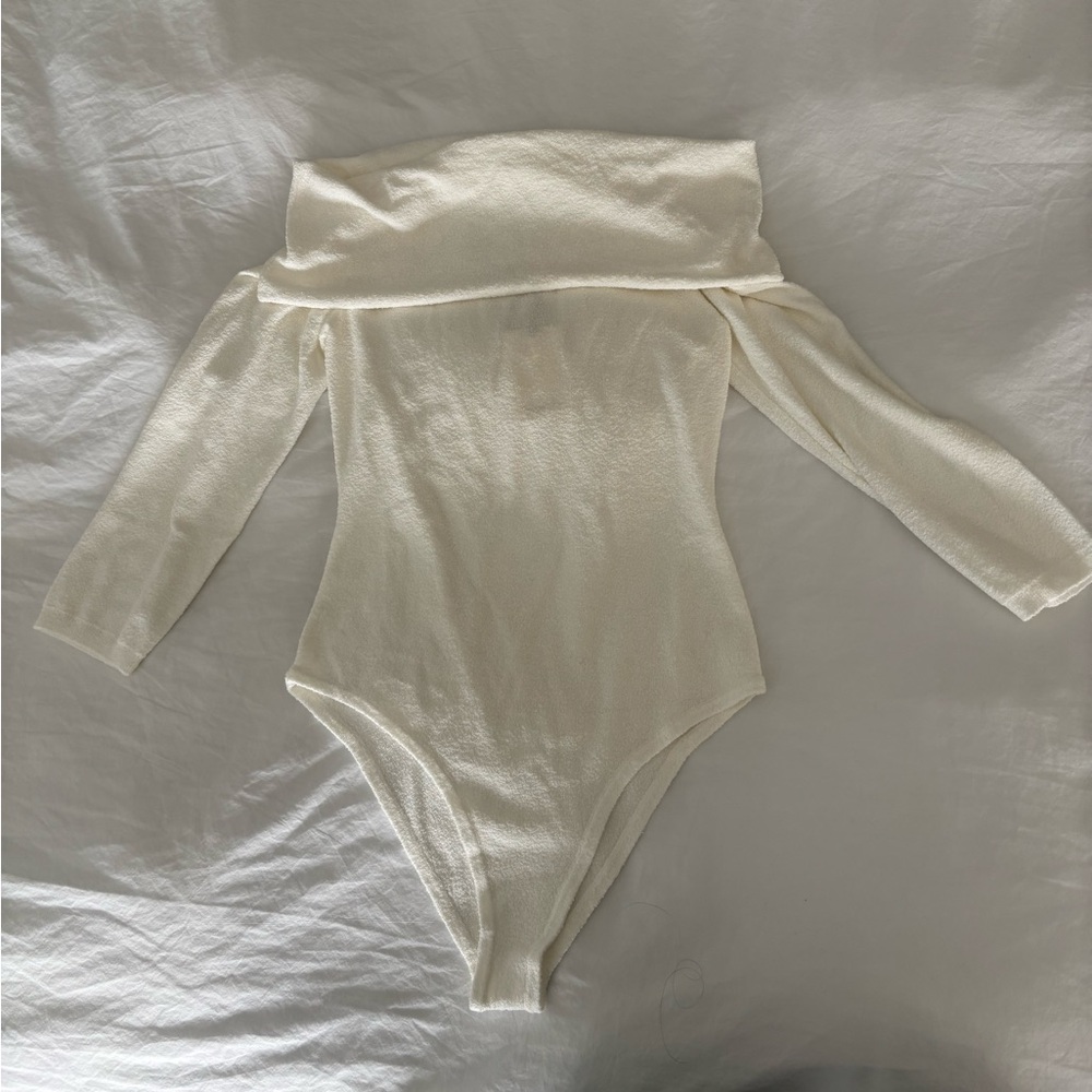 Tropic of C Jet Off-Shoulder Long sleeve bodysuit Small NWT